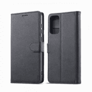 کیف کلاسوری چرمی مشکی برای گوشی شیائومی Redmi A5 با درب مگنت دار و قابلیت استند
