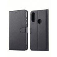 کیف کلاسوری چرمی مشکی برای گوشی سامسونگ Galaxy A30 با درب مگنت دار و قابلیت استند