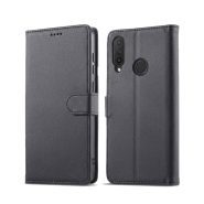 کیف کلاسوری چرمی مشکی برای گوشی سامسونگ Galaxy A20s با درب مگنت دار و قابلیت استند