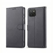 کیف کلاسوری چرمی مشکی برای گوشی سامسونگ Galaxy A22 5G با درب مگنت دار و قابلیت استند