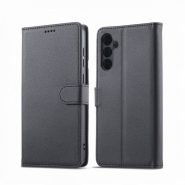 کیف کلاسوری چرمی مشکی برای گوشی سامسونگ Galaxy A26 با درب مگنت دار و قابلیت استند