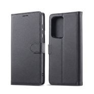 کیف کلاسوری چرمی مشکی برای گوشی سامسونگ Galaxy S25 ultra با درب مگنت دار و قابلیت استند