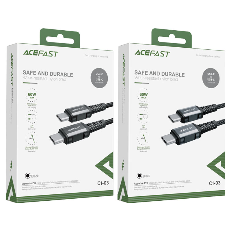 خرید کابل شارژ 60 وات PD اصلی Acefast خرید کابل شارژ 60 وات PD اصلی Acefast