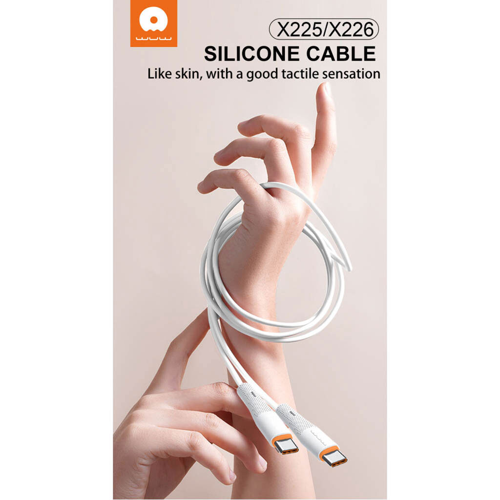 کابل شارژ 60 وات USB-C به USB-C WUW X225 کابل شارژ 60 وات USB-C به USB-C WUW X225
