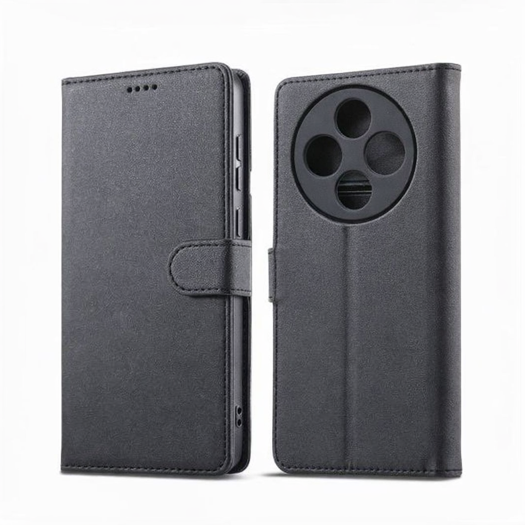 کیف کلاسوری چرمی مشکی برای گوشی شیائومی Redmi 14C با درب مگنت دار و قابلیت استند کیف کلاسوری چرمی مشکی برای گوشی شیائومی Redmi 14C با درب مگنت دار و قابلیت استند
