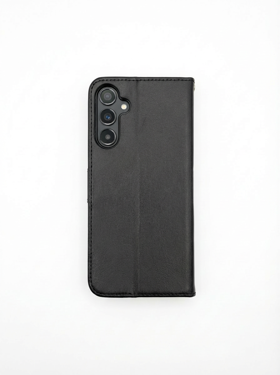 کیف کلاسوری چرمی مشکی برای گوشی سامسونگ Galaxy A05s با درب مگنت دار و قابلیت استند کیف کلاسوری چرمی مشکی برای گوشی سامسونگ Galaxy A05s با درب مگنت دار و قابلیت استند