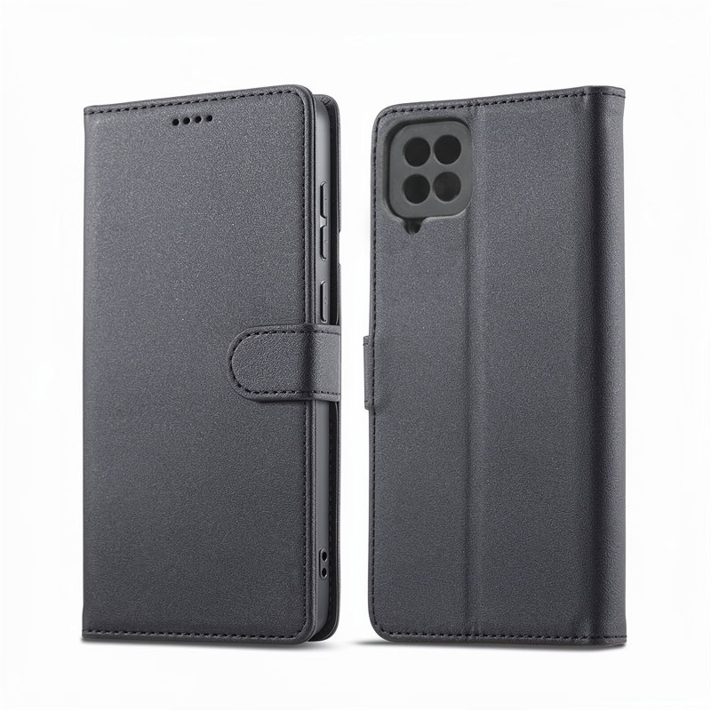 کیف کلاسوری چرمی مشکی برای گوشی سامسونگ Galaxy A12 با درب مگنت دار و قابلیت استند کیف کلاسوری چرمی مشکی برای گوشی سامسونگ Galaxy A12 با درب مگنت دار و قابلیت استند