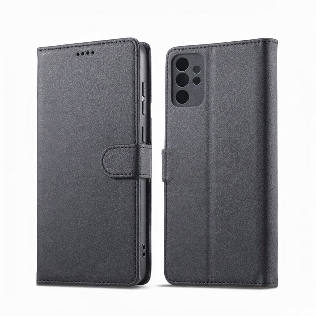 کیف کلاسوری چرمی مشکی برای گوشی سامسونگ Galaxy A71 با درب مگنت دار و قابلیت استند کیف کلاسوری چرمی مشکی برای گوشی سامسونگ Galaxy A71 با درب مگنت دار و قابلیت استند