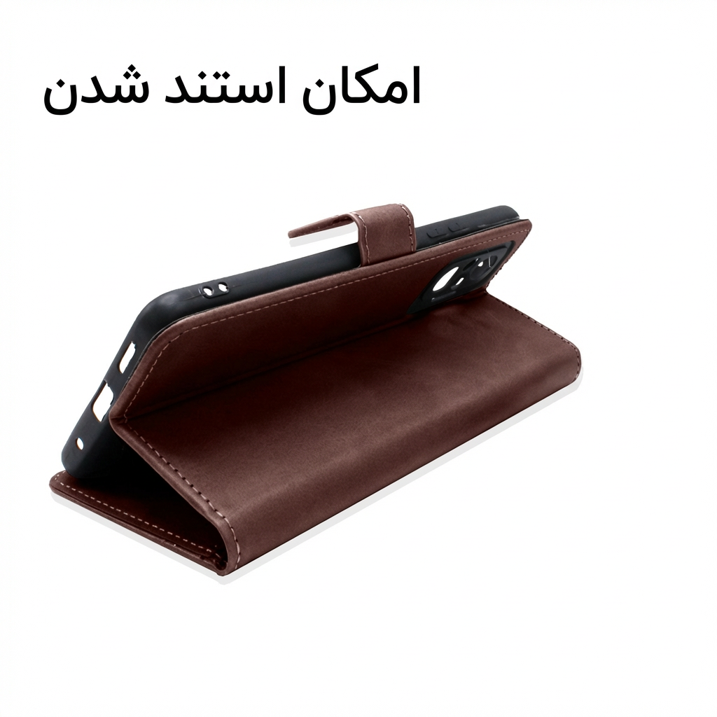 کیف کلاسوری چرمی مشکی برای گوشی کیف کلاسوری چرمی مشکی برای گوشی