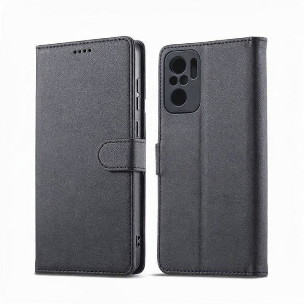 کیف کلاسوری چرمی مشکی برای گوشی شیائومی Redmi note 10 با درب مگنت دار و قابلیت استند کیف کلاسوری چرمی مشکی برای گوشی شیائومی Redmi note 10 با درب مگنت دار و قابلیت استند