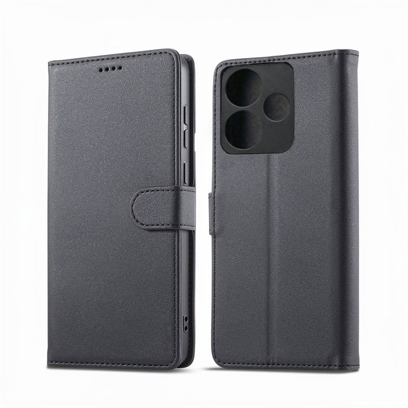 کیف کلاسوری چرمی مشکی برای گوشی شیائومی Redmi 13 با درب مگنت دار و قابلیت استند کیف کلاسوری چرمی مشکی برای گوشی شیائومی Redmi 13 با درب مگنت دار و قابلیت استند