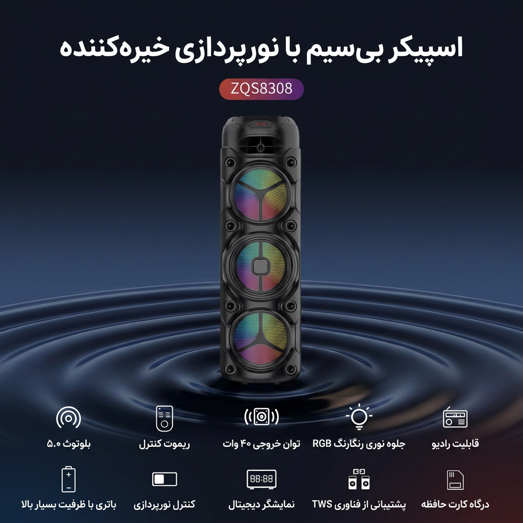 خرید اسپیکر ZQS-8308 خرید اسپیکر ZQS-8308