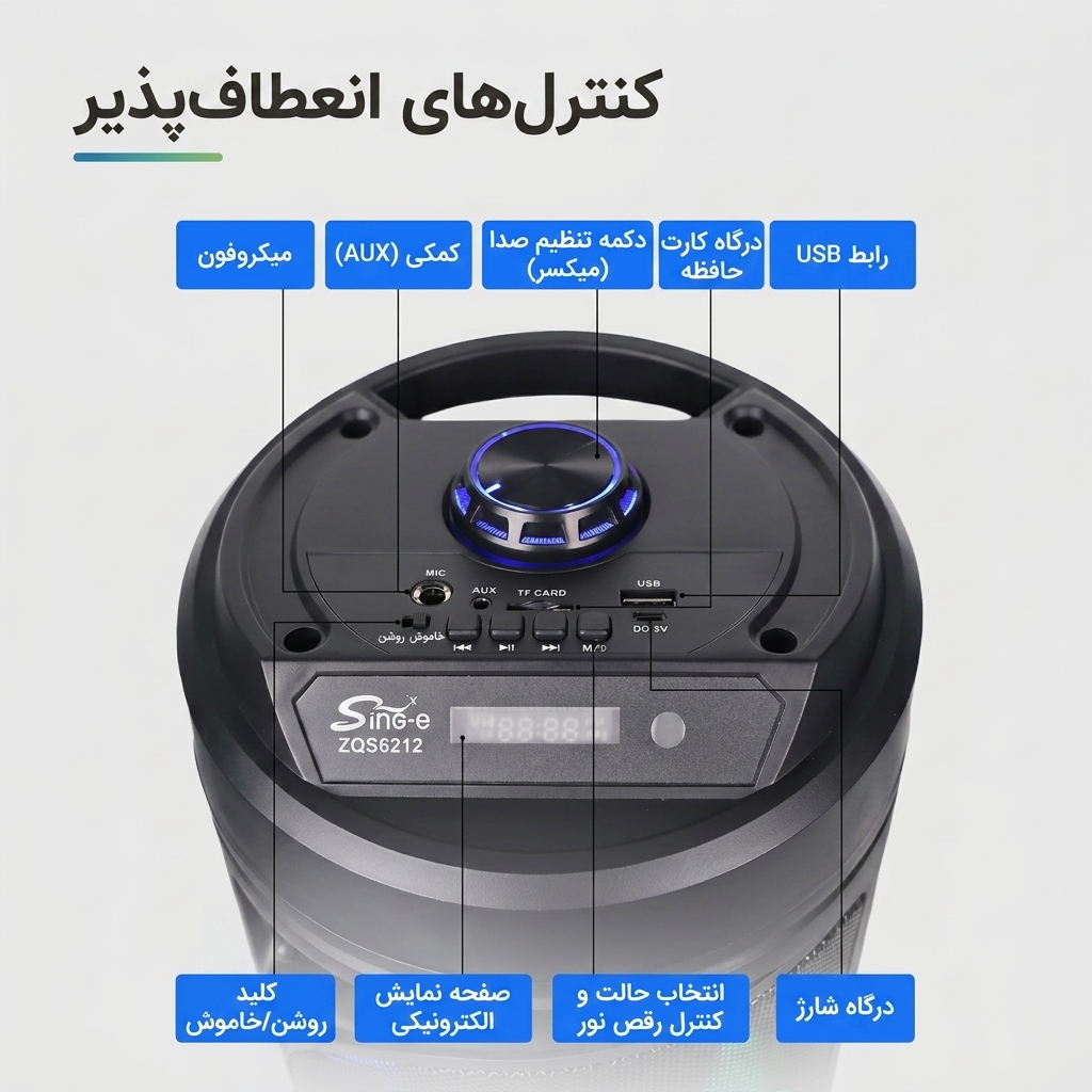 خرید اسپیکر ZQS-6212 خرید اسپیکر ZQS-6212