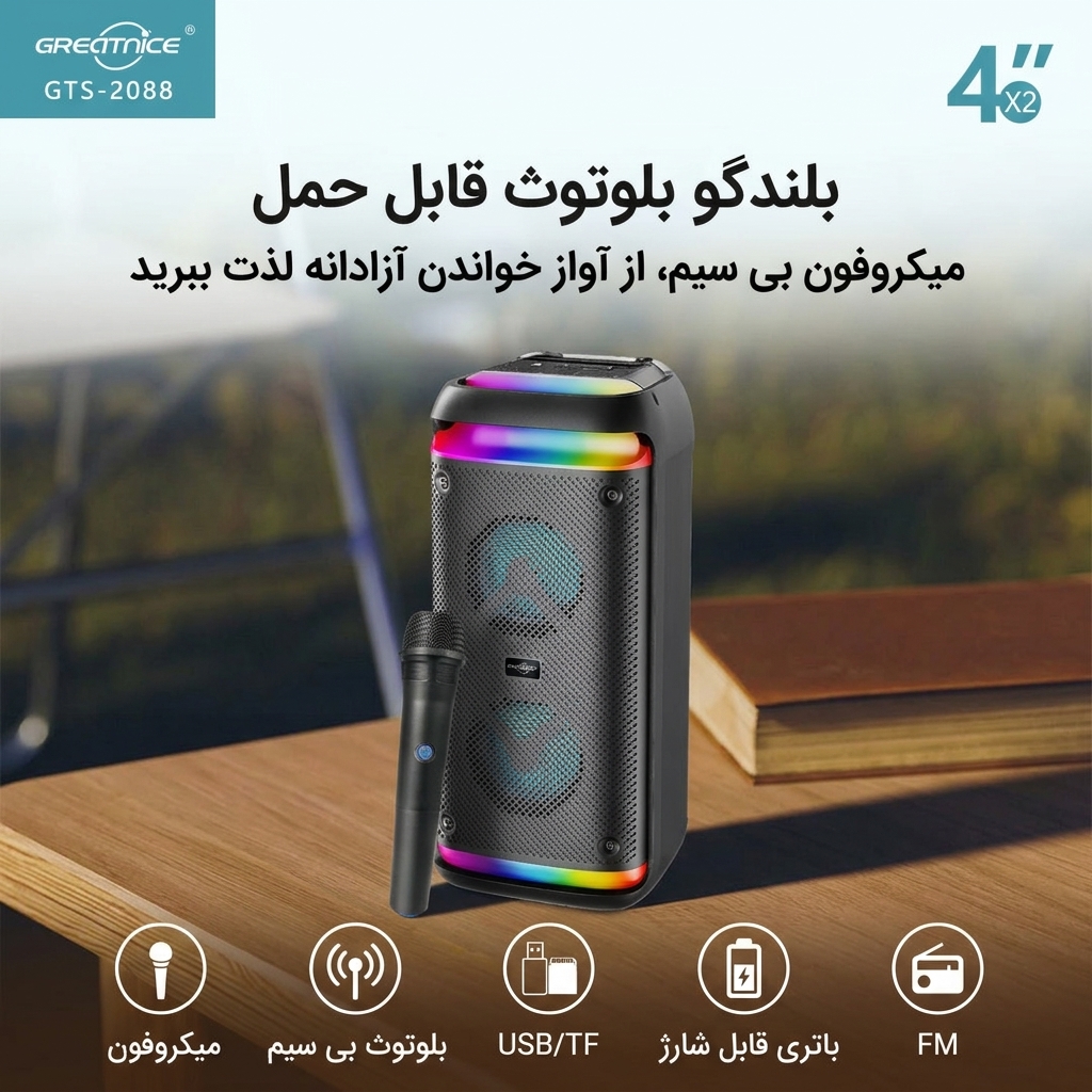 اسپیکر دوباند GTS-2088 اسپیکر دوباند GTS-2088